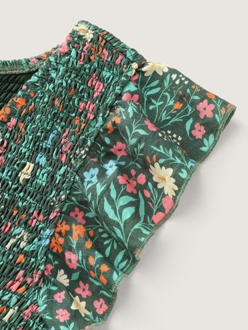 Breezy Floral Print Flutter Sleeve Jumpsuit