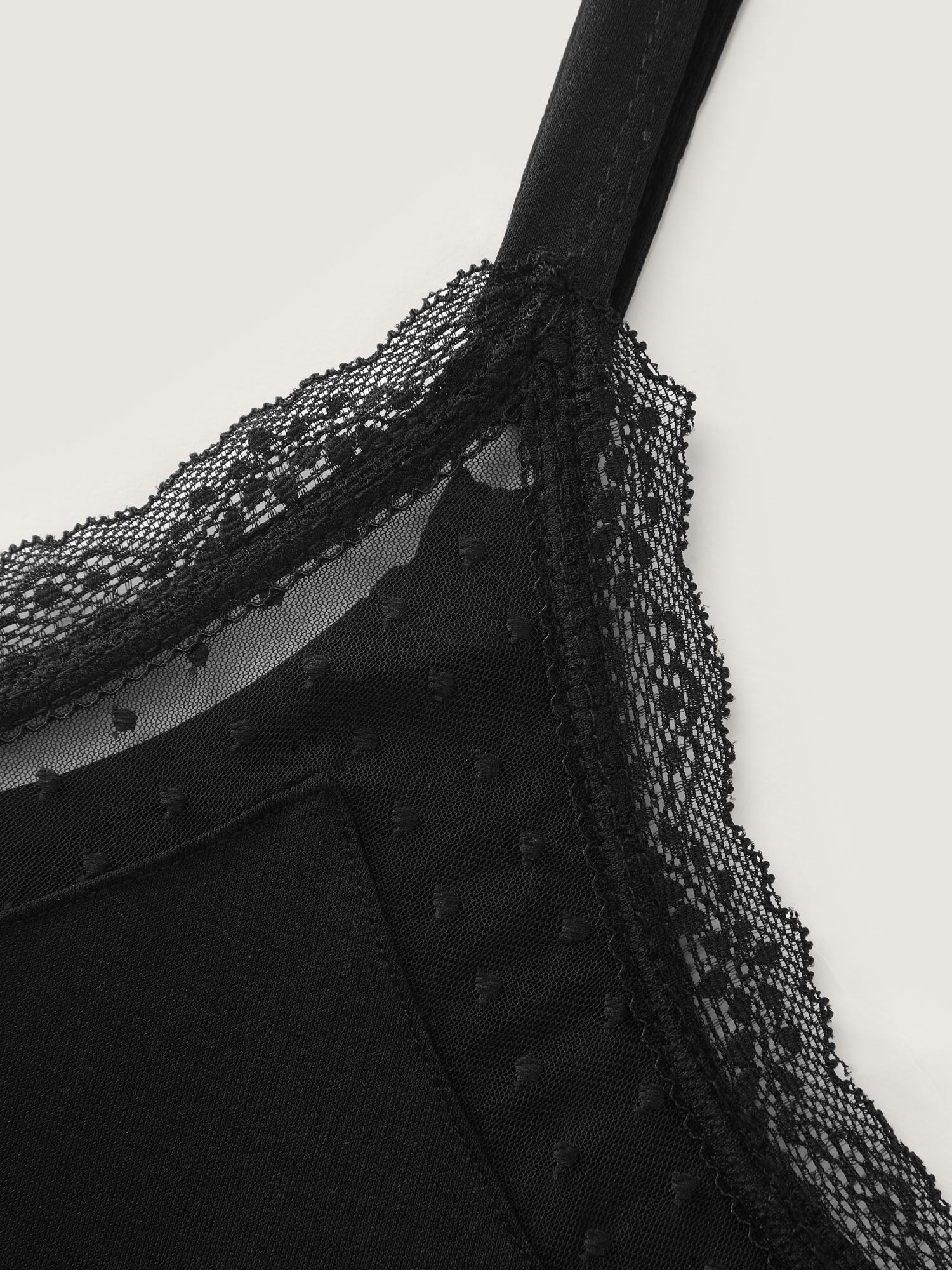 Sheer Lace Cut-Out Tank Top
