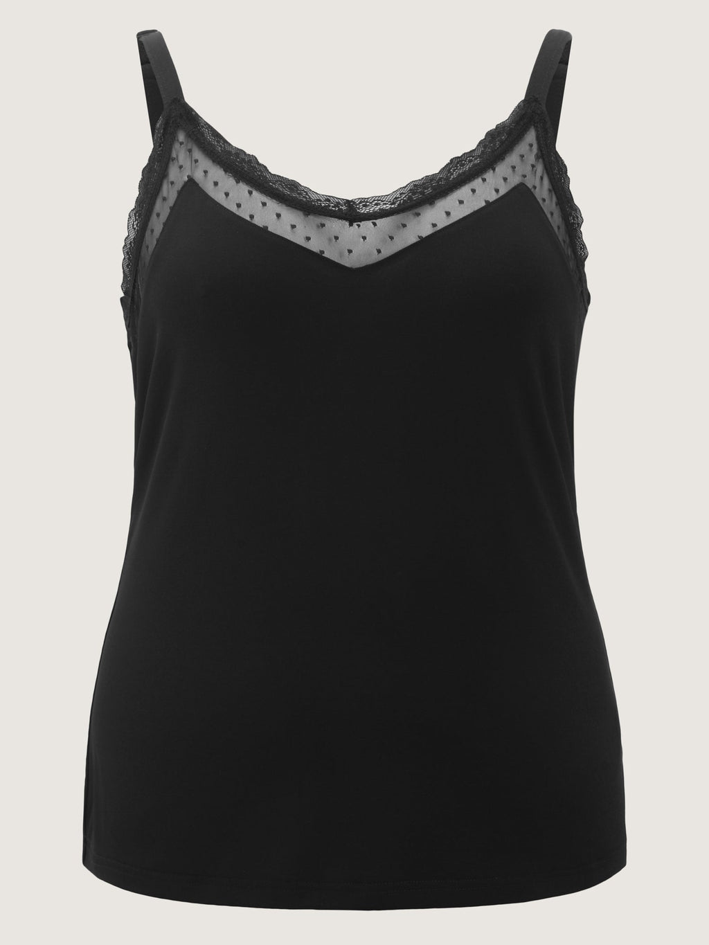 Sheer Lace Cut-Out Tank Top