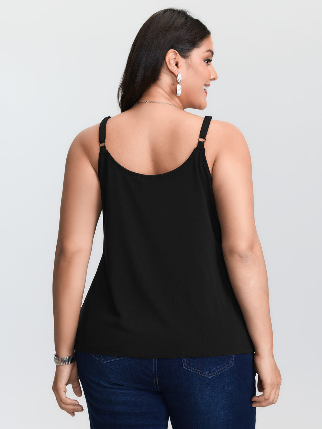 Sheer Lace Cut-Out Tank Top