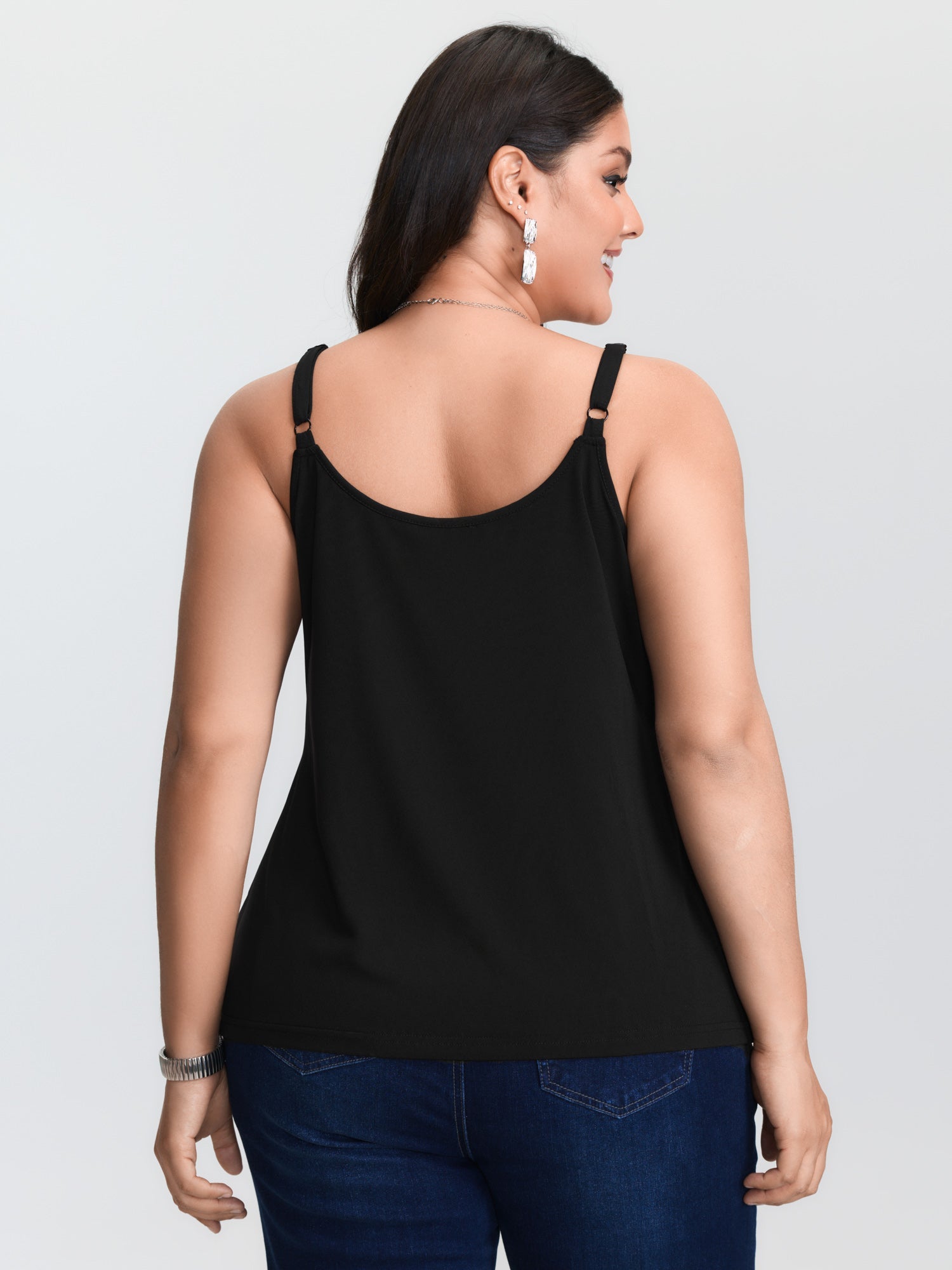 Sheer Lace Cut-Out Tank Top