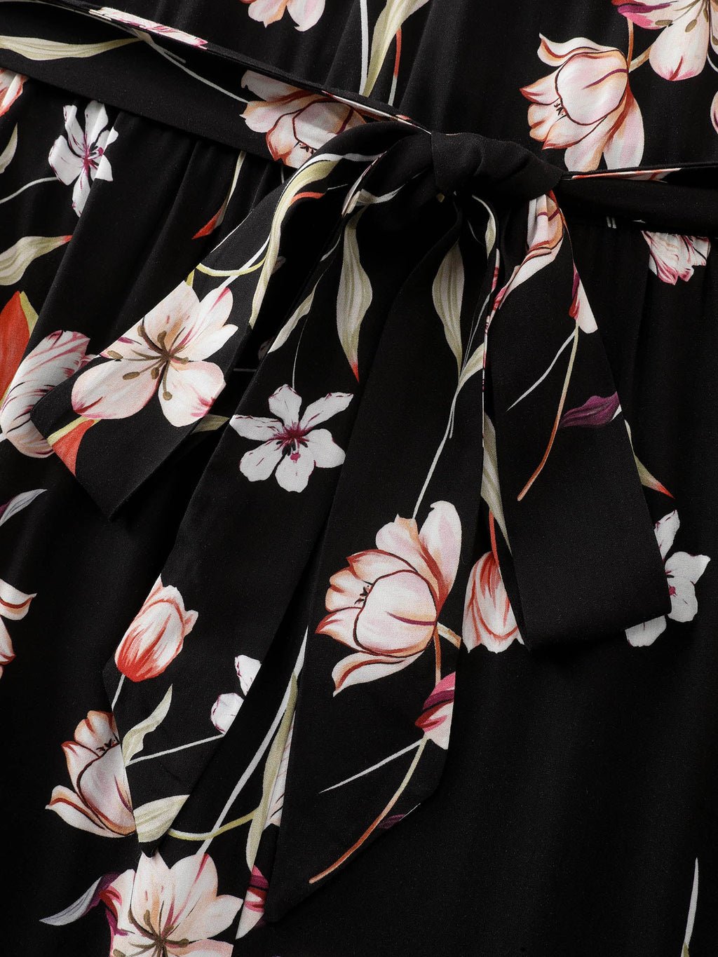 Large Floral Print Halter Neckline Jumpsuit