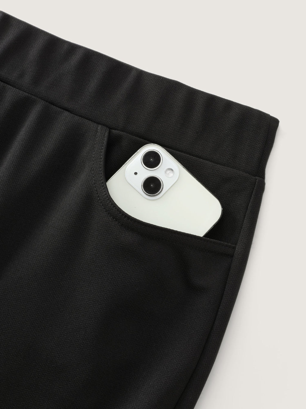 Ruffled Flared Hem Plain Pants