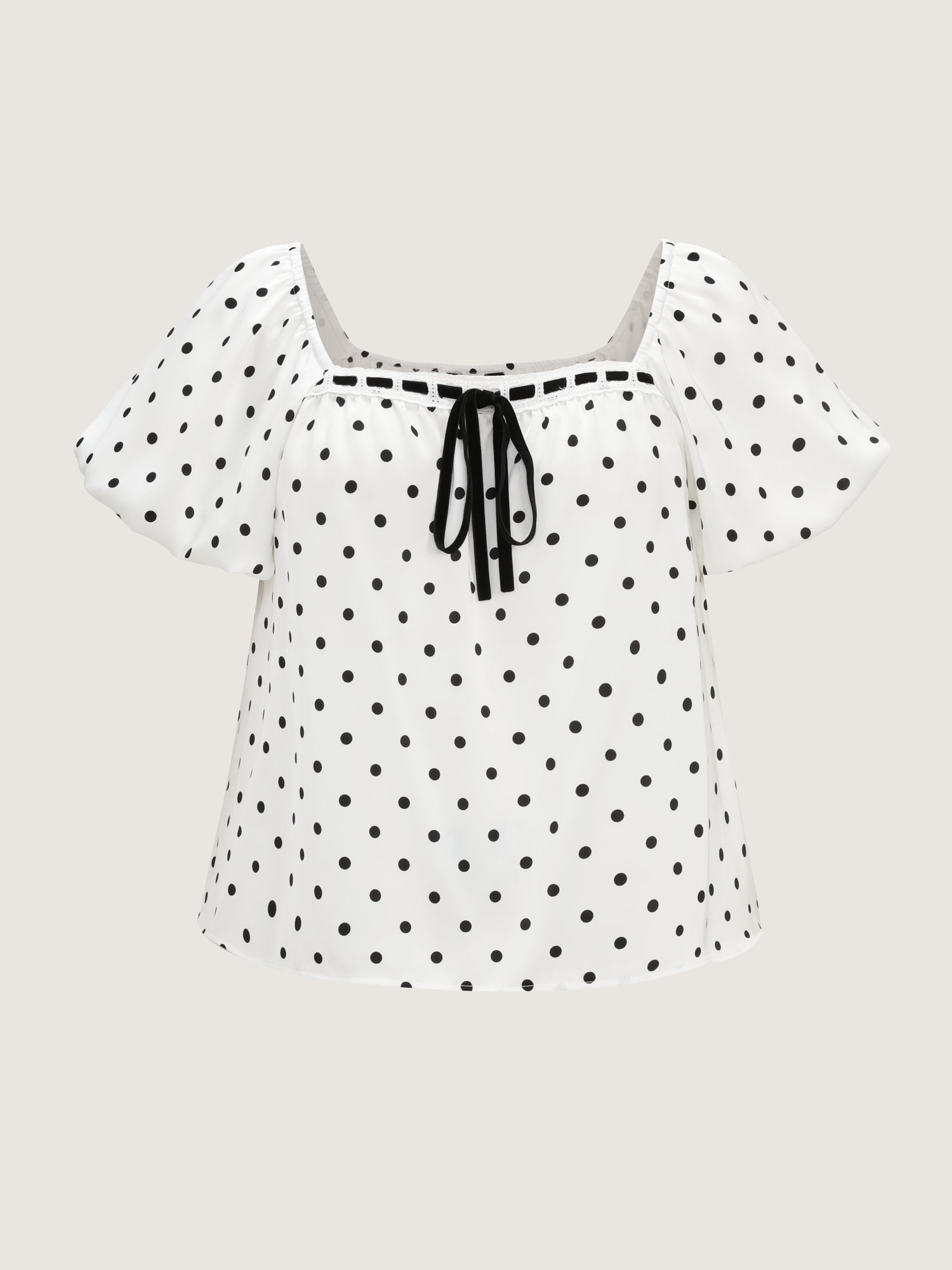 Timeless Polka Dots Neck-Tie Blouse