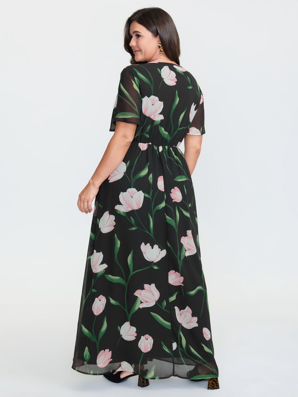 Hidden Zipper Floral Layered Pockets Jumpsuit