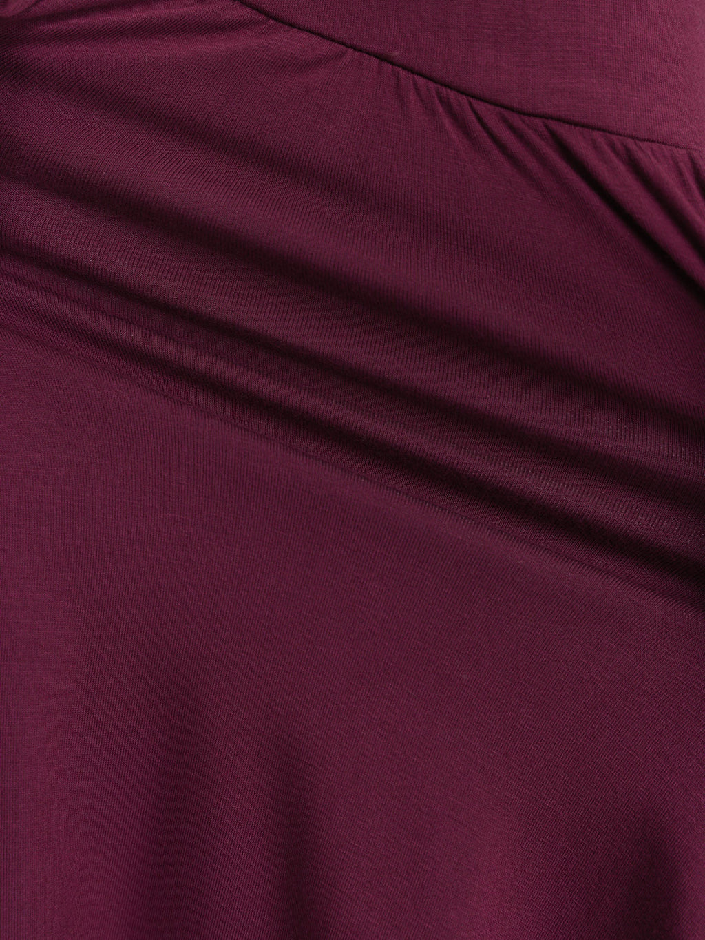 Stretchy Ruched Bodice Pleated Knit Top